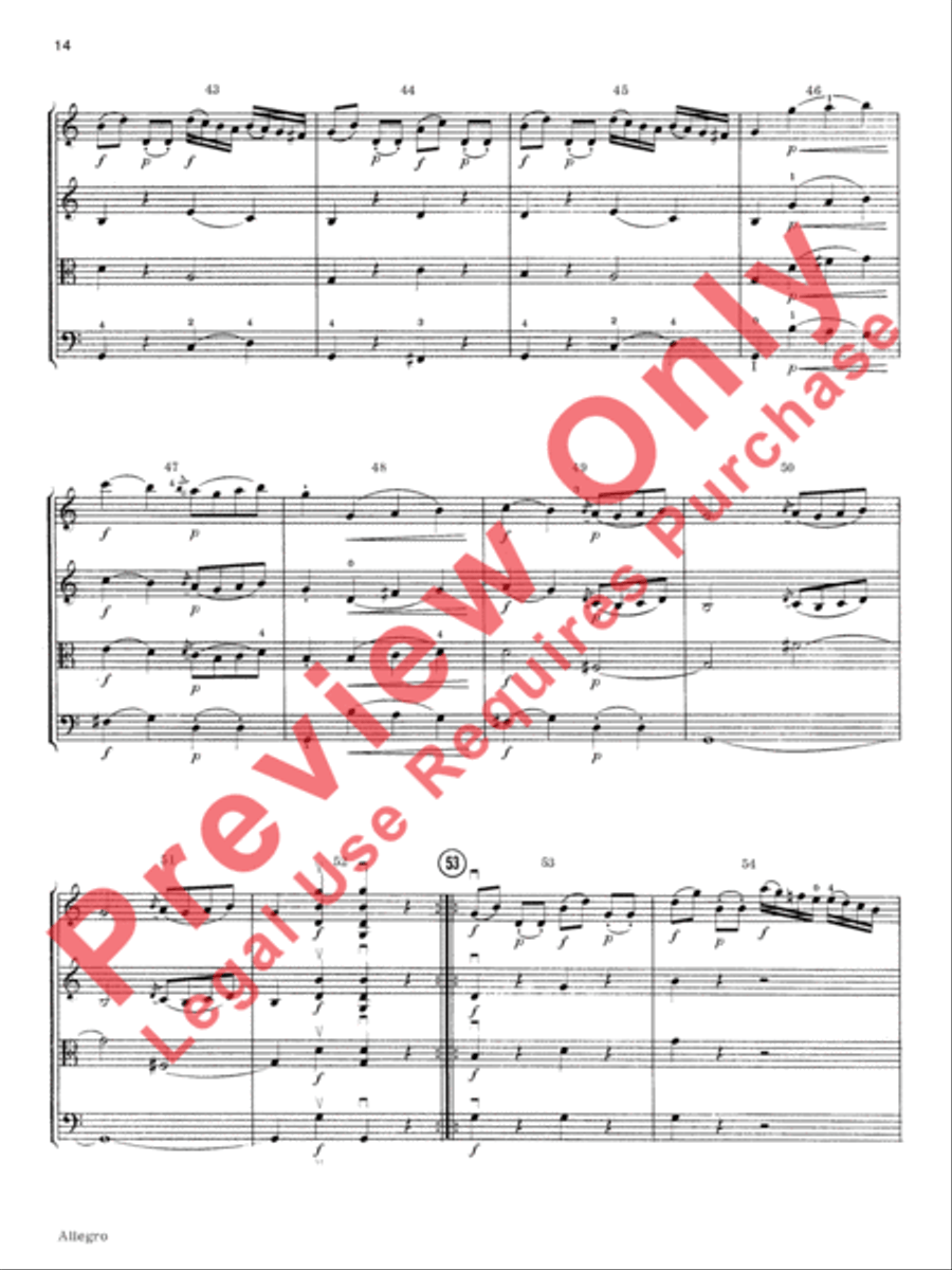 Mozart String Quartets String Quartet scores gallery preview page 15