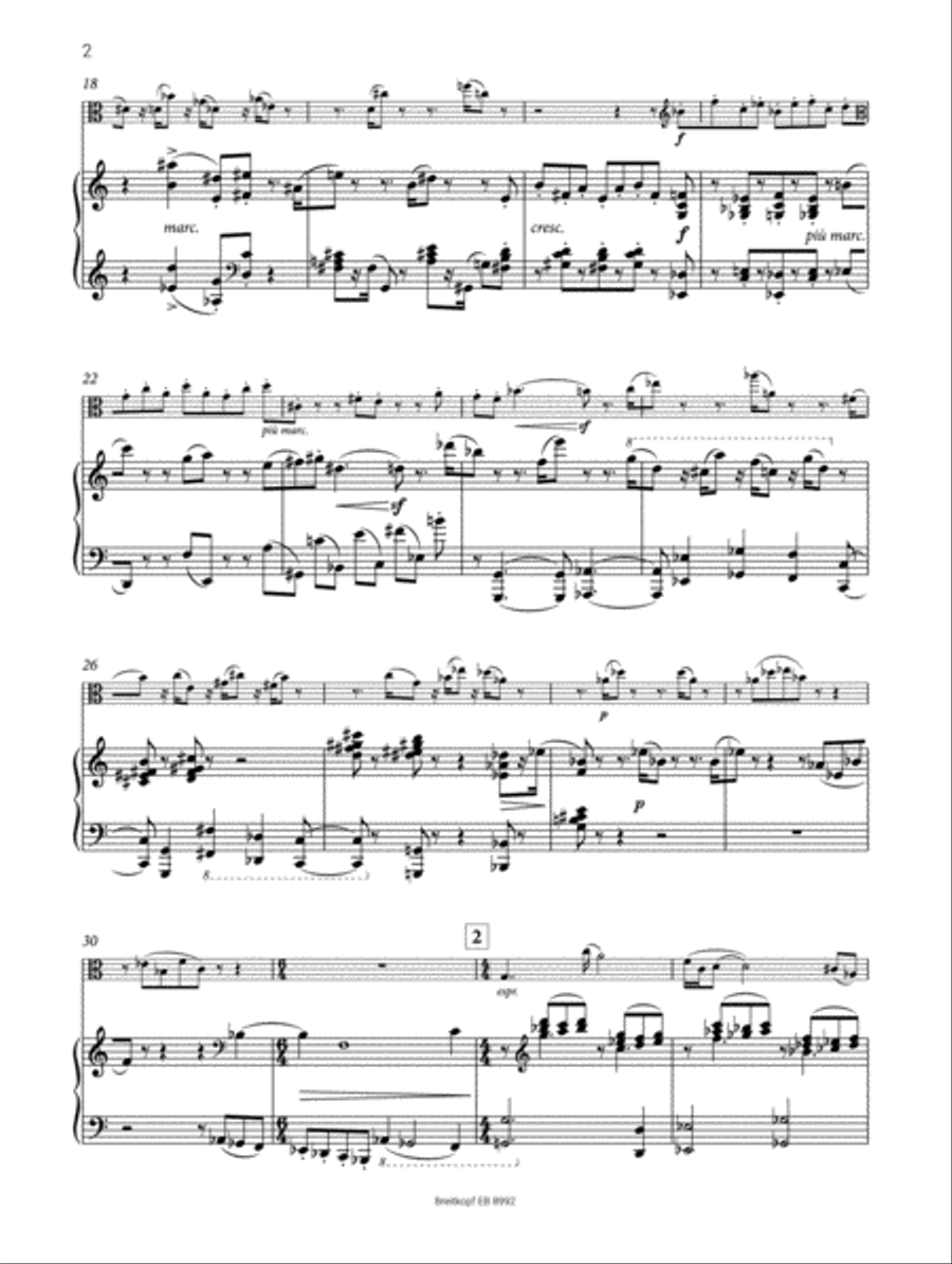 Sonata for Viola and Piano No. 2 Piano Accompaniment scores gallery preview page 3