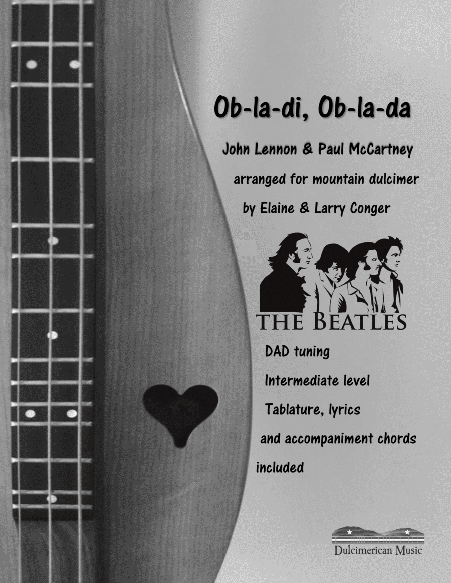 Ob-la-di, Ob-la-da Dulcimer scores gallery preview page 1