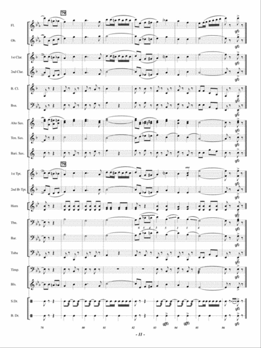 Vivo! Vivo! Concert Band scores gallery preview page 10
