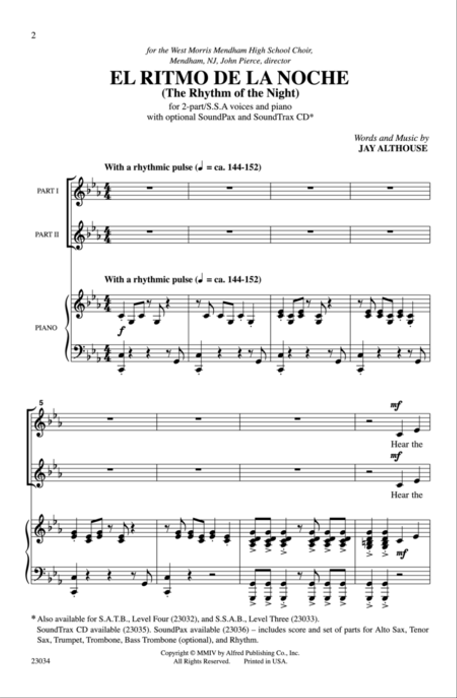 El Ritmo de la Noche El Ritmo de la Noche 2-Part scores gallery preview page 2