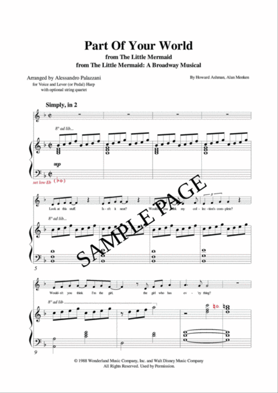 Part Of Your World Chamber Music scores gallery preview page 2