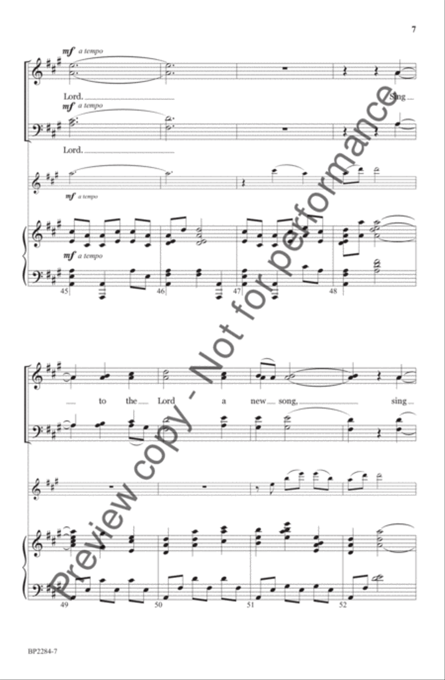A New Song - Courtney 4-Part scores gallery preview page 8