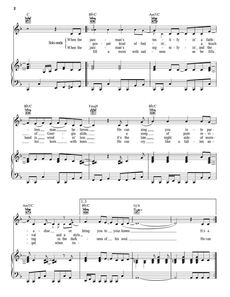 Jazzman Jazzman Piano, Vocal, Guitar scores gallery preview page 2