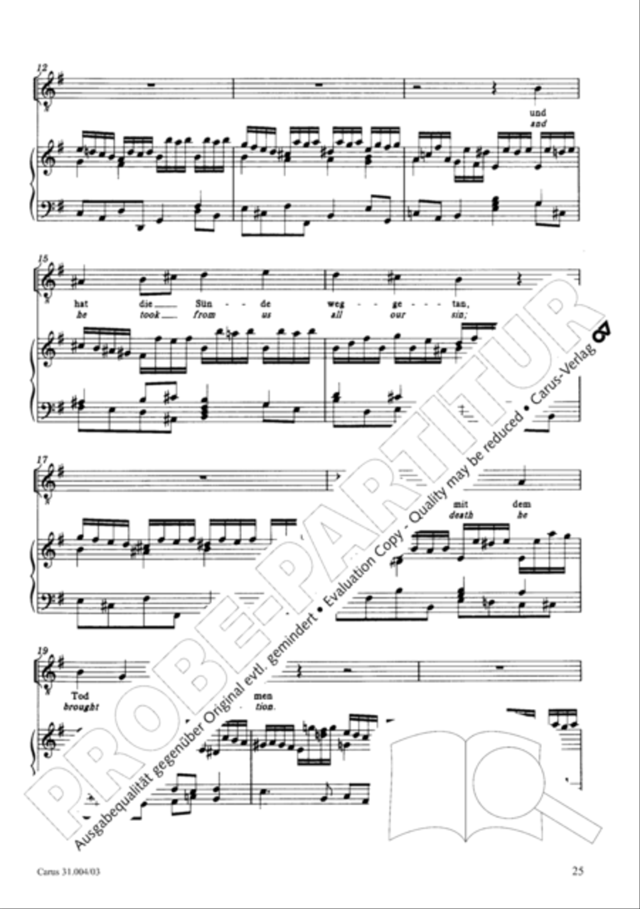 Christ lay in death's cold prison (Christ lag in Todesbanden) 4-Part scores gallery preview page 26