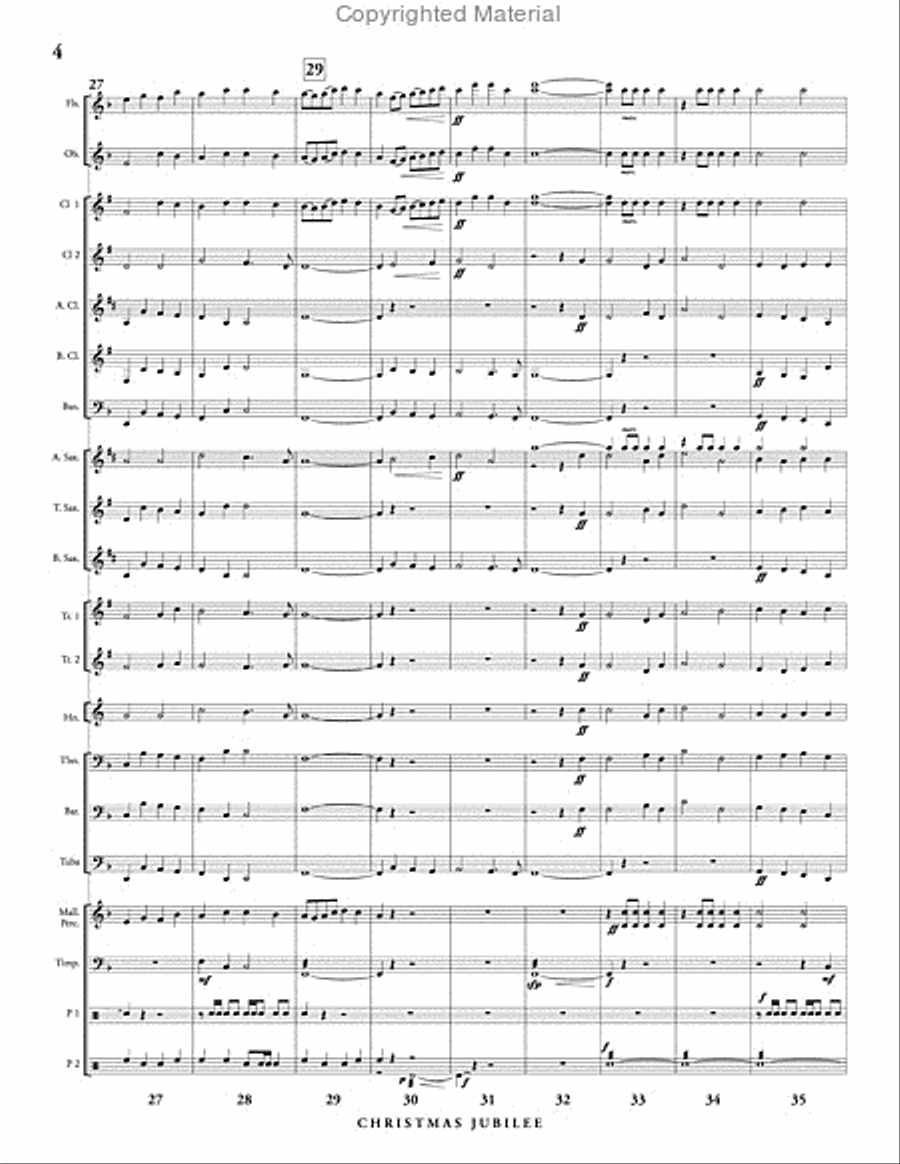 Christmas Jubilee Concert Band scores gallery preview page 5