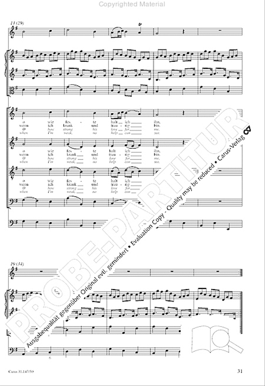 Heart and mouth and thought and action (Herz und Mund und Tat und Leben) (Herz und Mund und Tat und Leben) 4-Part scores gallery preview page 33