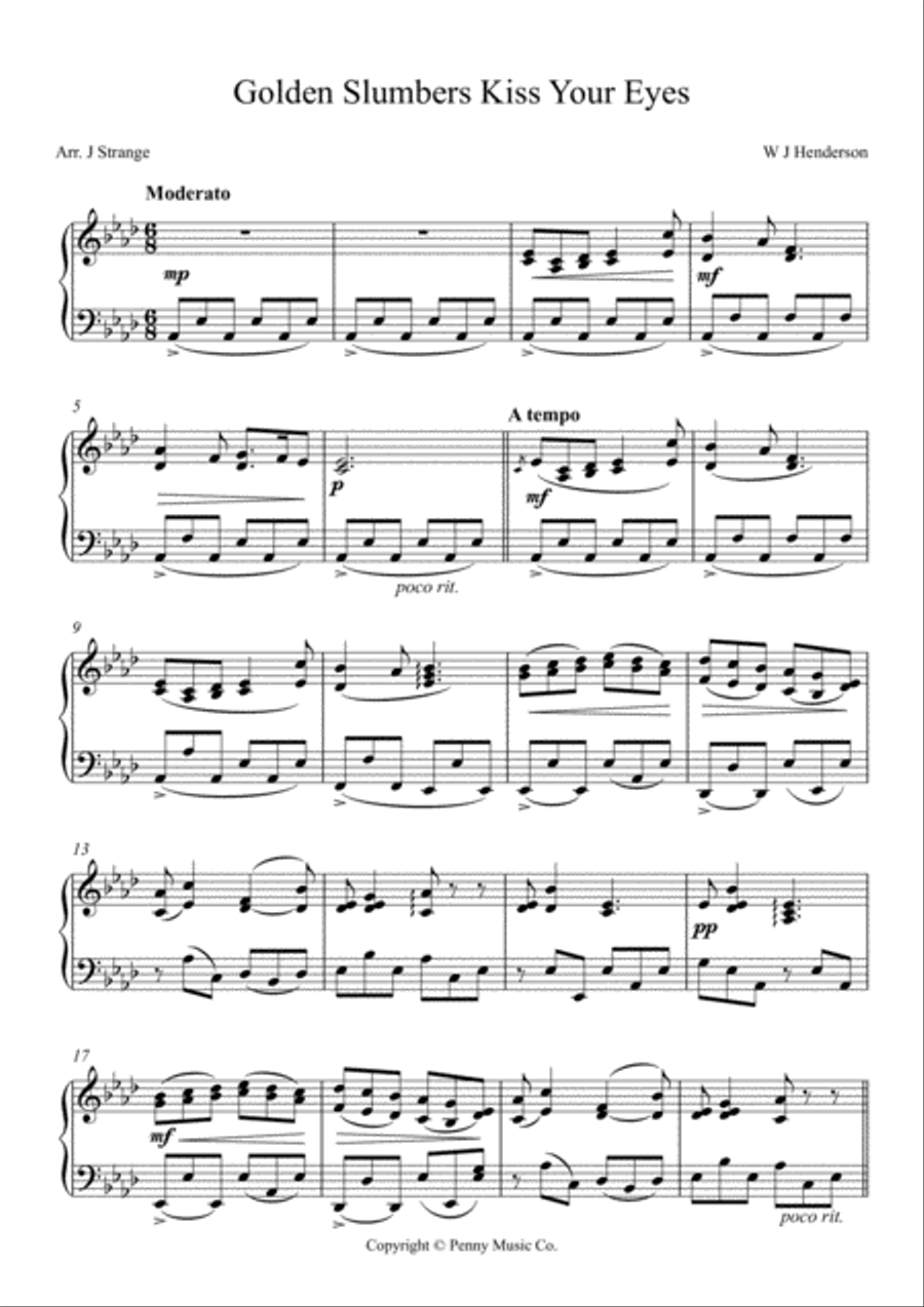 Golden Slumbers Kiss Your Eyes Piano Solo scores gallery preview page 2