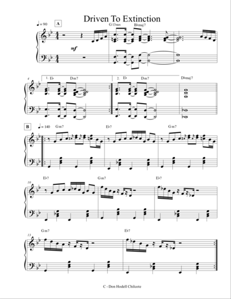Driven To Extinction Piano Solo scores gallery preview page 2