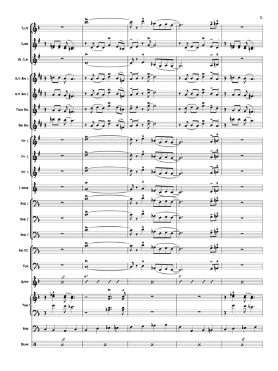 Blues Is My Favorite Color Concert Band scores gallery preview page 10