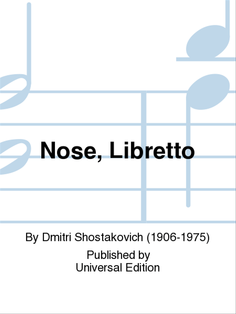 Nose, Libretto Libretti scores gallery preview page 1