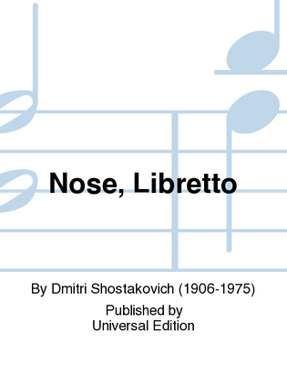 Book cover for Nose, Libretto