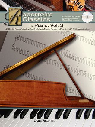 Book cover for Repertoire Classics for Piano, Vol. 3