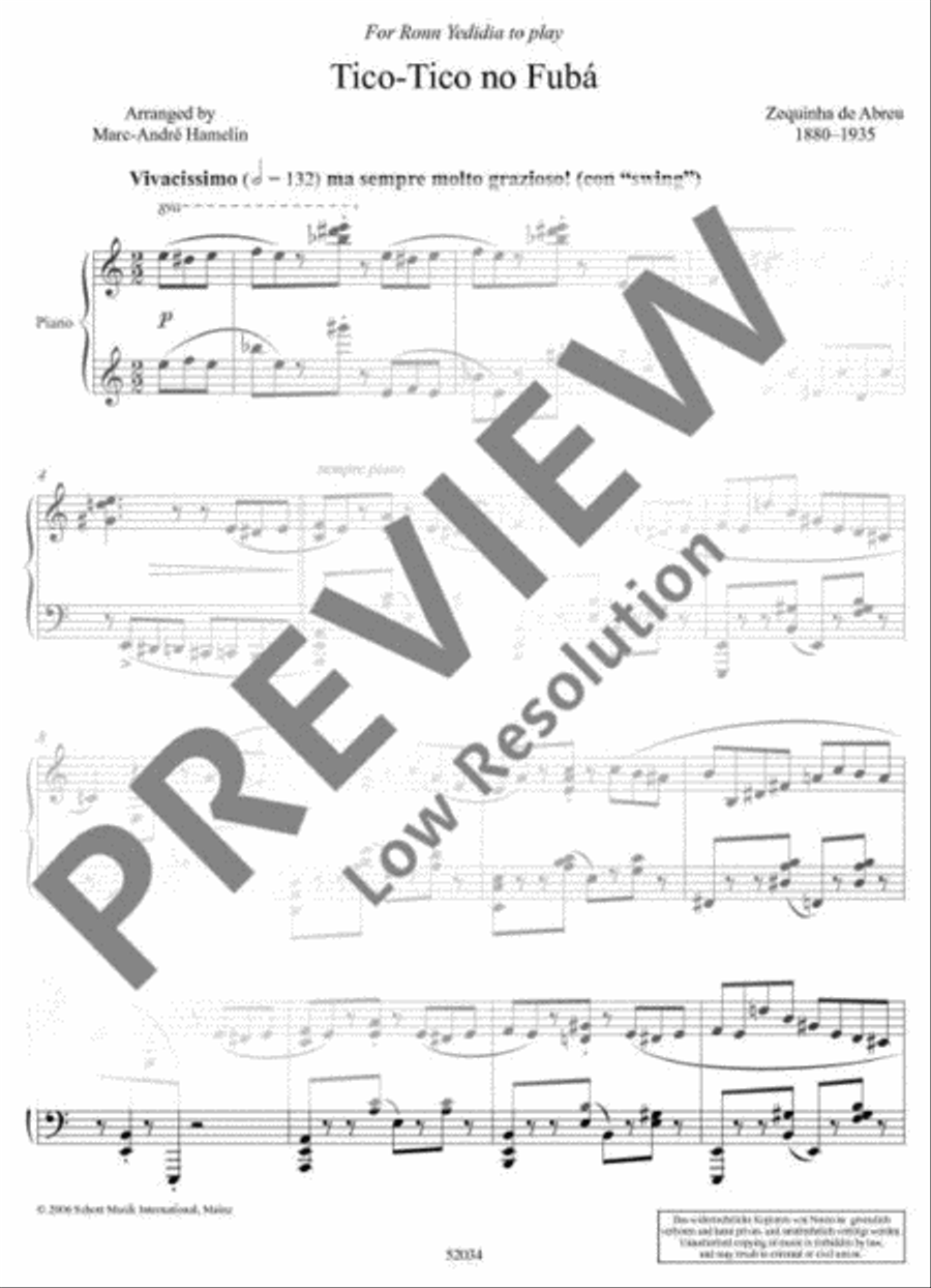 Tico-Tico no Fubá Piano Solo scores gallery preview page 10