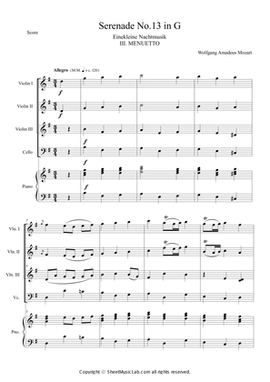 Serenade No.13 "Eine Kleine Nachtmusik" in G major, K.525 3.Minuet
