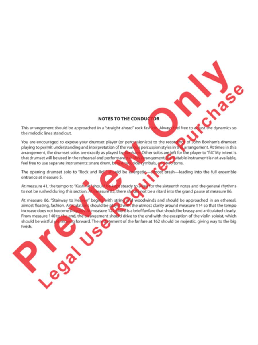 Led Zeppelin Reunion Full Orchestra scores gallery preview page 3