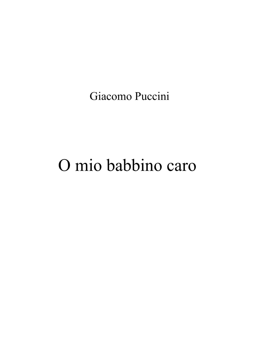 O mio babbino caro (Puccini)_C major key (or relative minor key) image number null