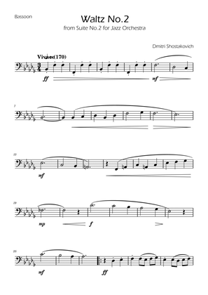 Dmitri Shostakovich - Second Waltz - Bassoon solo w/ Piano