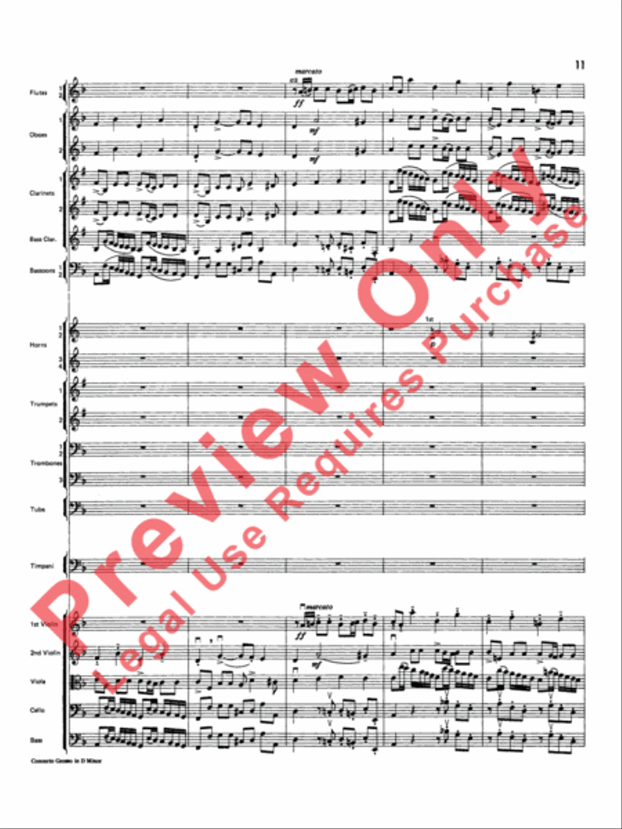 Concerto Grosso in D Minor Full Orchestra scores gallery preview page 12