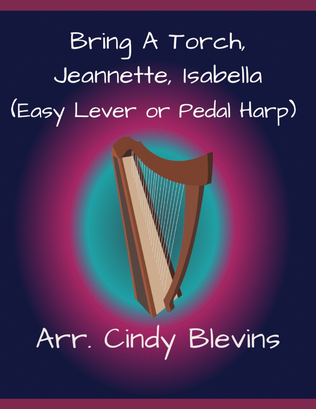 Book cover for Bring A Torch, Jeannette, Isabella, Easy Harp Solo