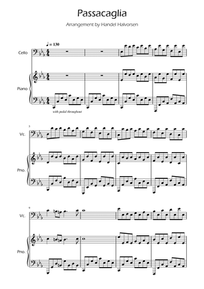 Passacaglia - Handel/Halvorsen - Cello Solo w/ Piano