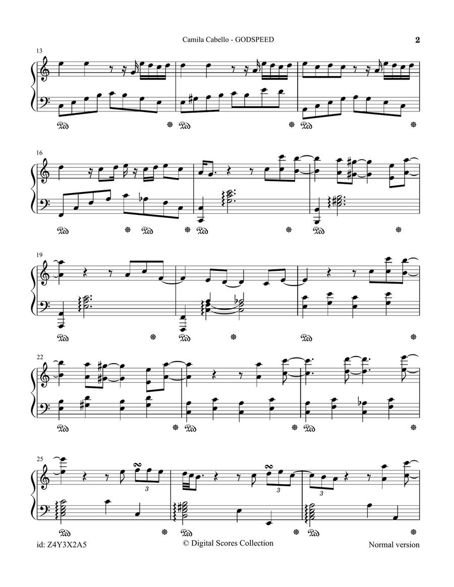 Godspeed Piano Solo scores gallery preview page 2