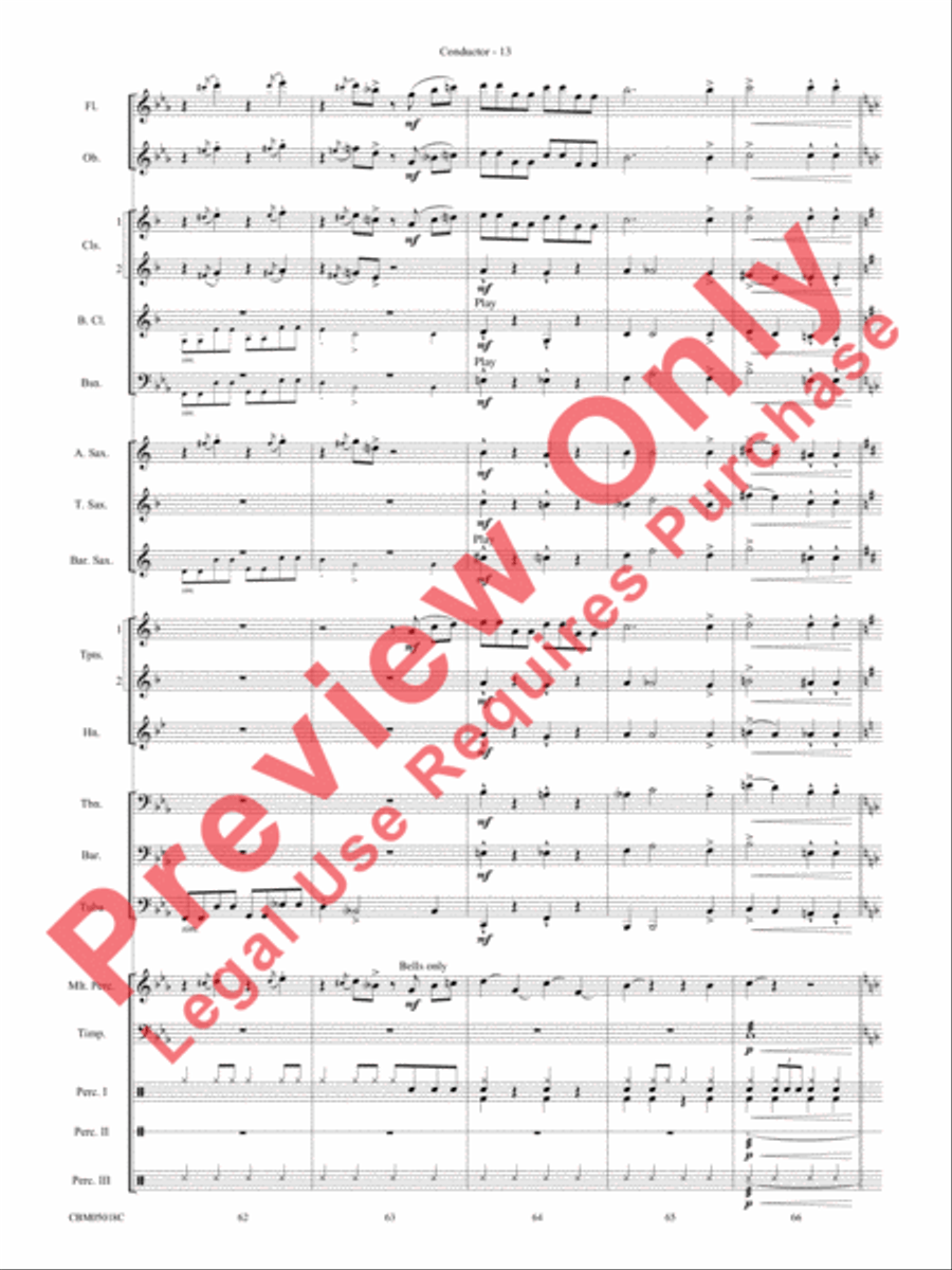 Let It Snow! / Winter Wonderland Concert Band scores gallery preview page 15