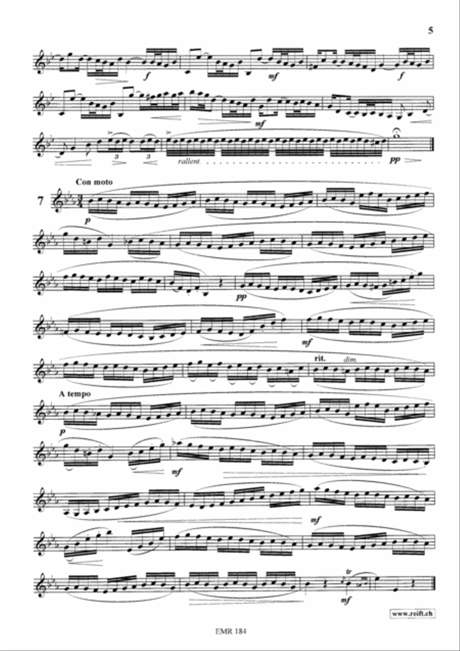 24 Melodic Studies Clarinet Solo scores gallery preview page 6