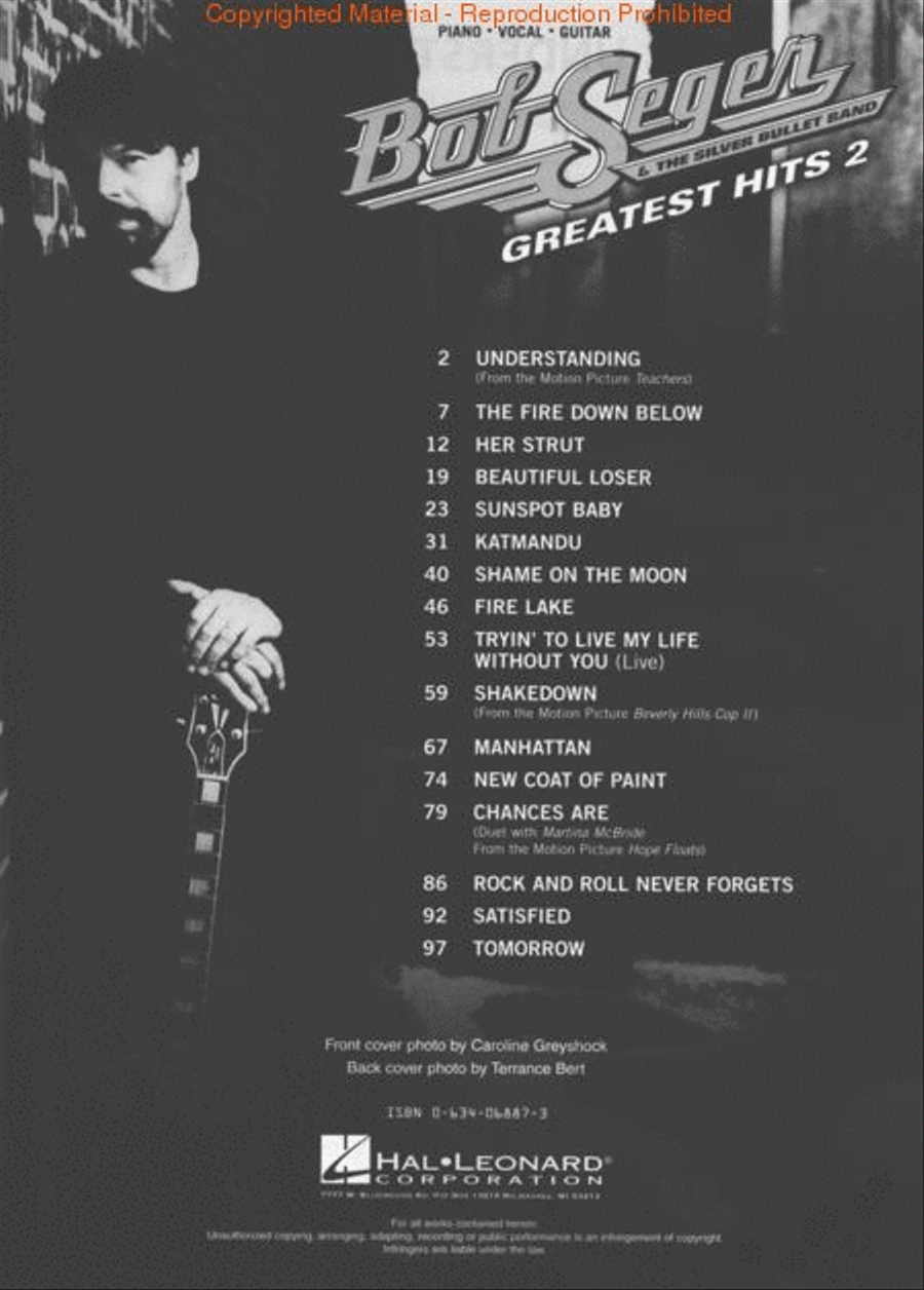 Bob Seger - Greatest Hits 2 Piano, Vocal, Guitar scores gallery preview page 2
