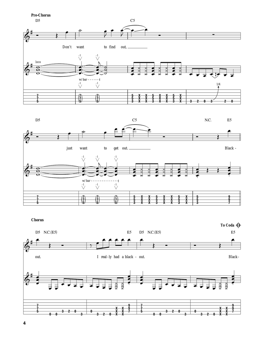 Blackout Acoustic Guitar scores gallery preview page 4