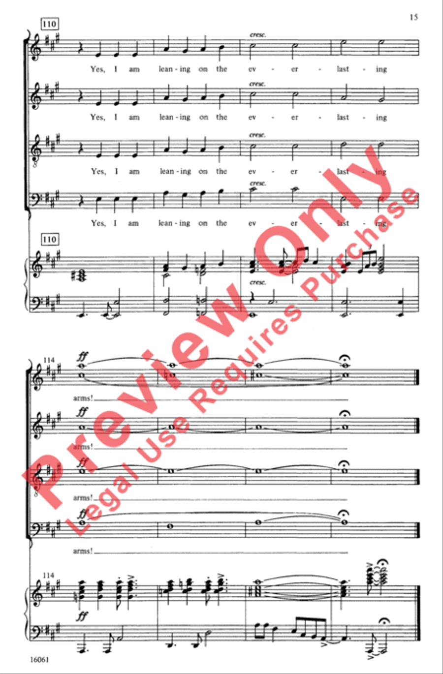 Leaning on the Everlasting Arms 4-Part scores gallery preview page 15
