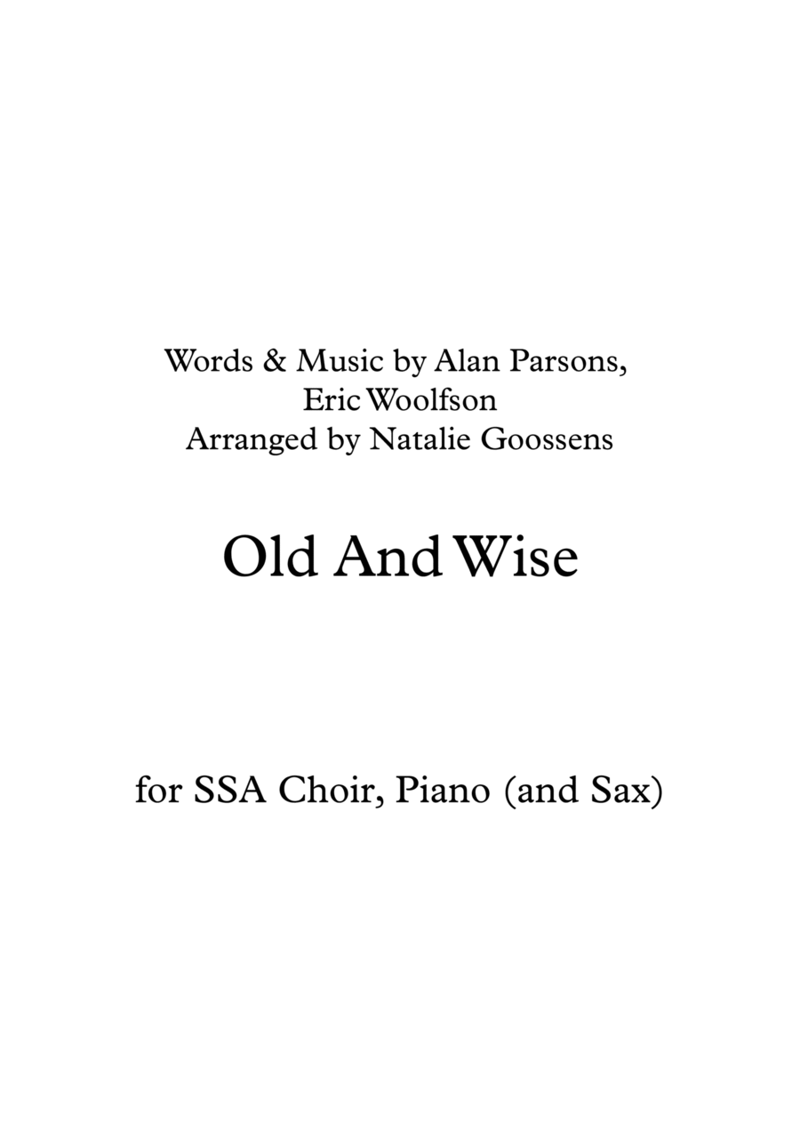 Old And Wise Old And Wise SSA scores gallery preview page 1