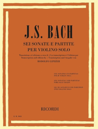 Book cover for Sei Sonate E Partite (6 Sonatas and Partitas)
