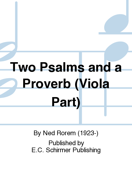 Two Psalms and a Proverb - Viola Part