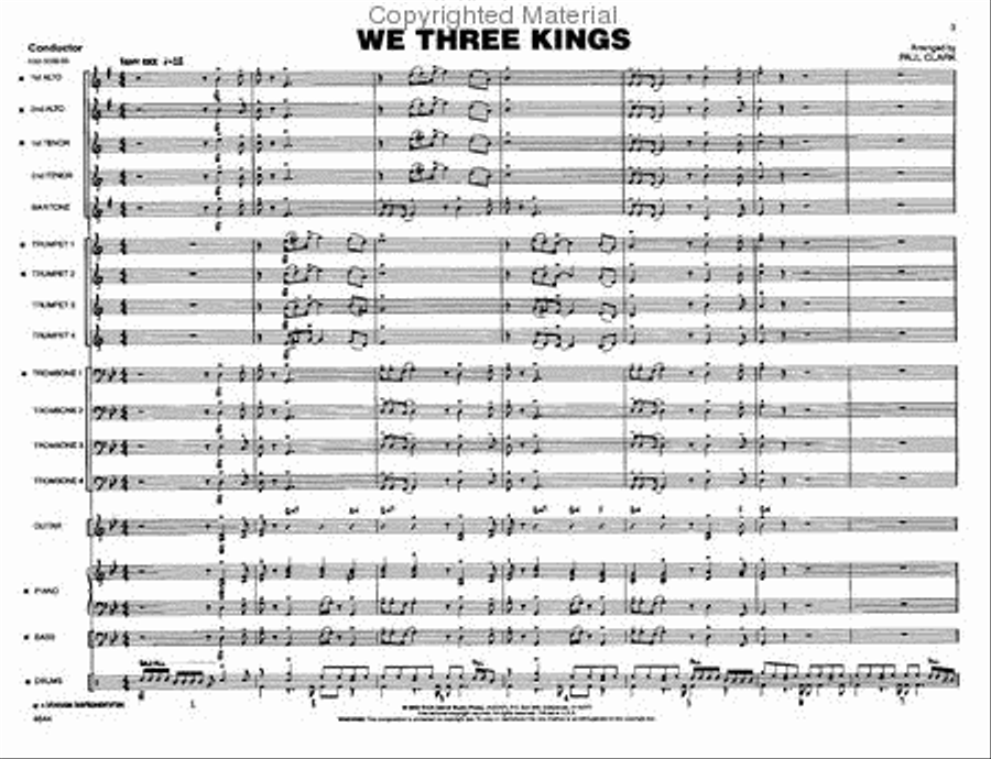We Three Kings Jazz Ensemble scores gallery preview page 2