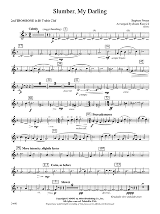Slumber, My Darling: (wp) 2nd B-flat Trombone T.C.