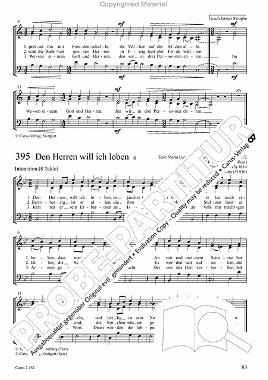 Chorbuch Gotteslob SAM 3-Part scores gallery preview page 84