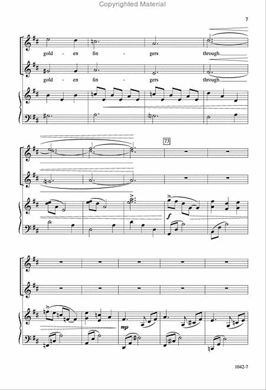 Gardener of the World - SA Octavo SA scores gallery preview page 6