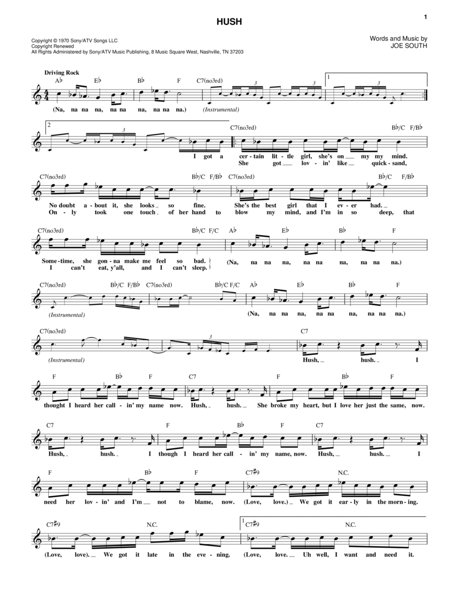 Hush Piano scores gallery preview page 1
