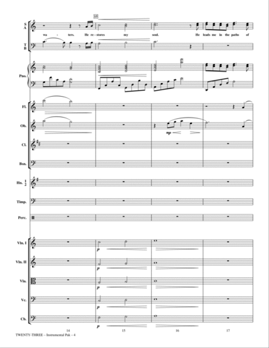 Twenty-Three (arr. Phillip Keveren) - Full Score Choir scores gallery preview page 4