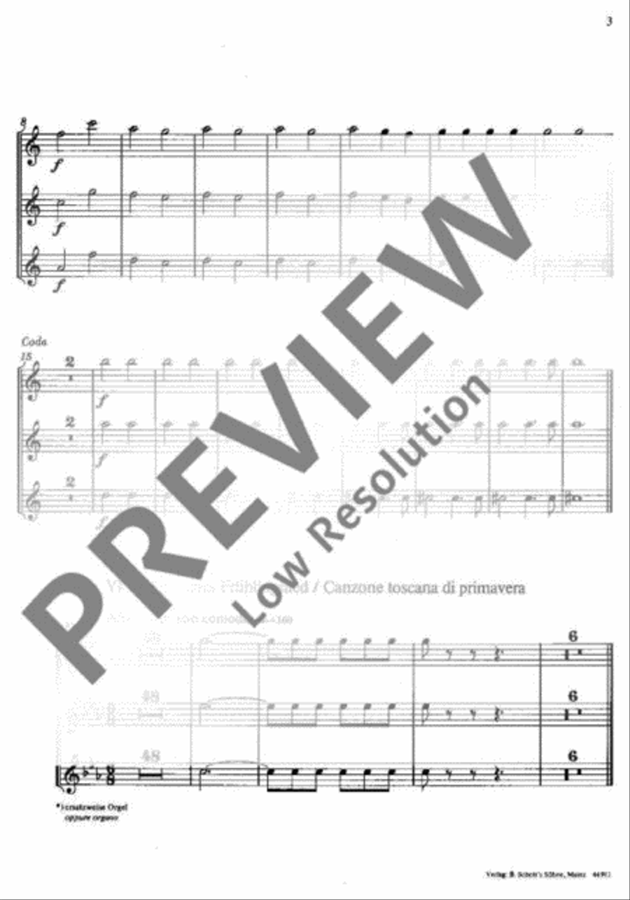 Pollicino Spielmusiken Organ scores gallery preview page 4