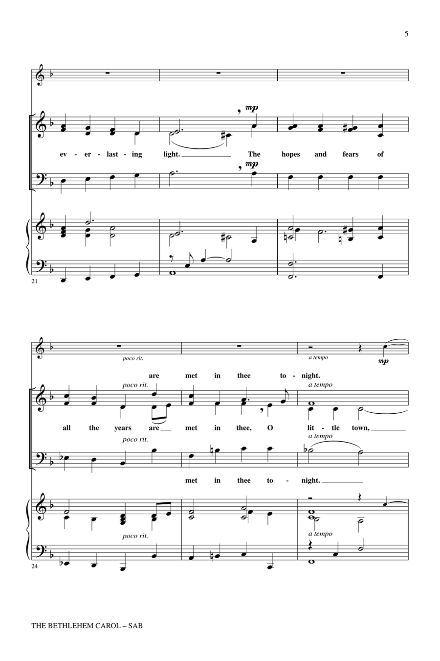 The Bethlehem Carol The Bethlehem Carol 3-Part scores gallery preview page 4