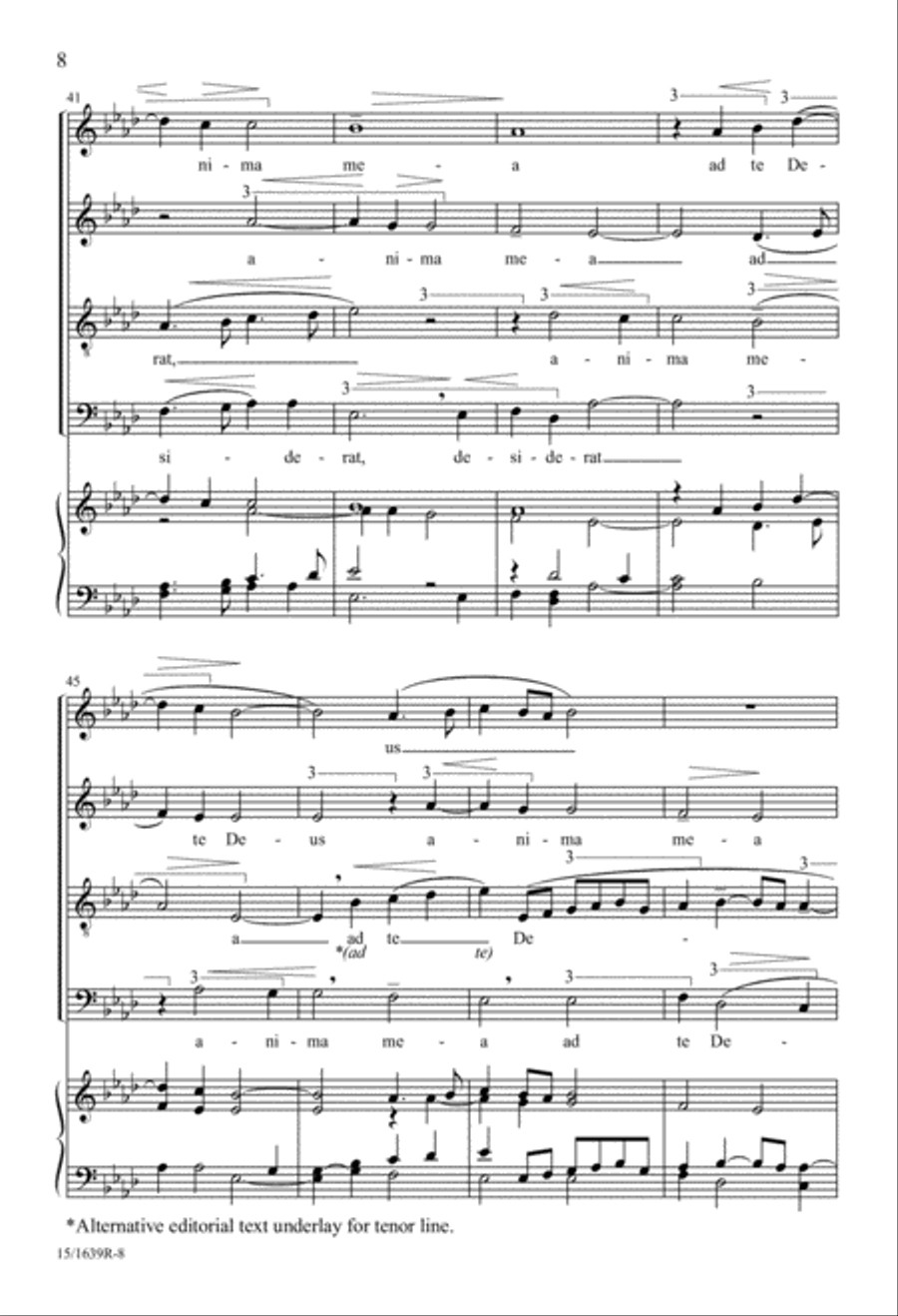 Motet Psalm 42 4-Part scores gallery preview page 9