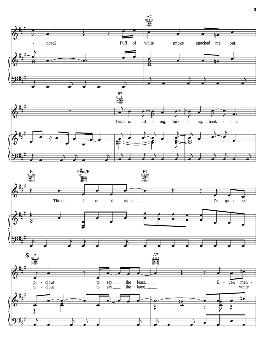 P2 Vatican Blues (Last Saturday Night) Piano, Vocal, Guitar scores gallery preview page 3