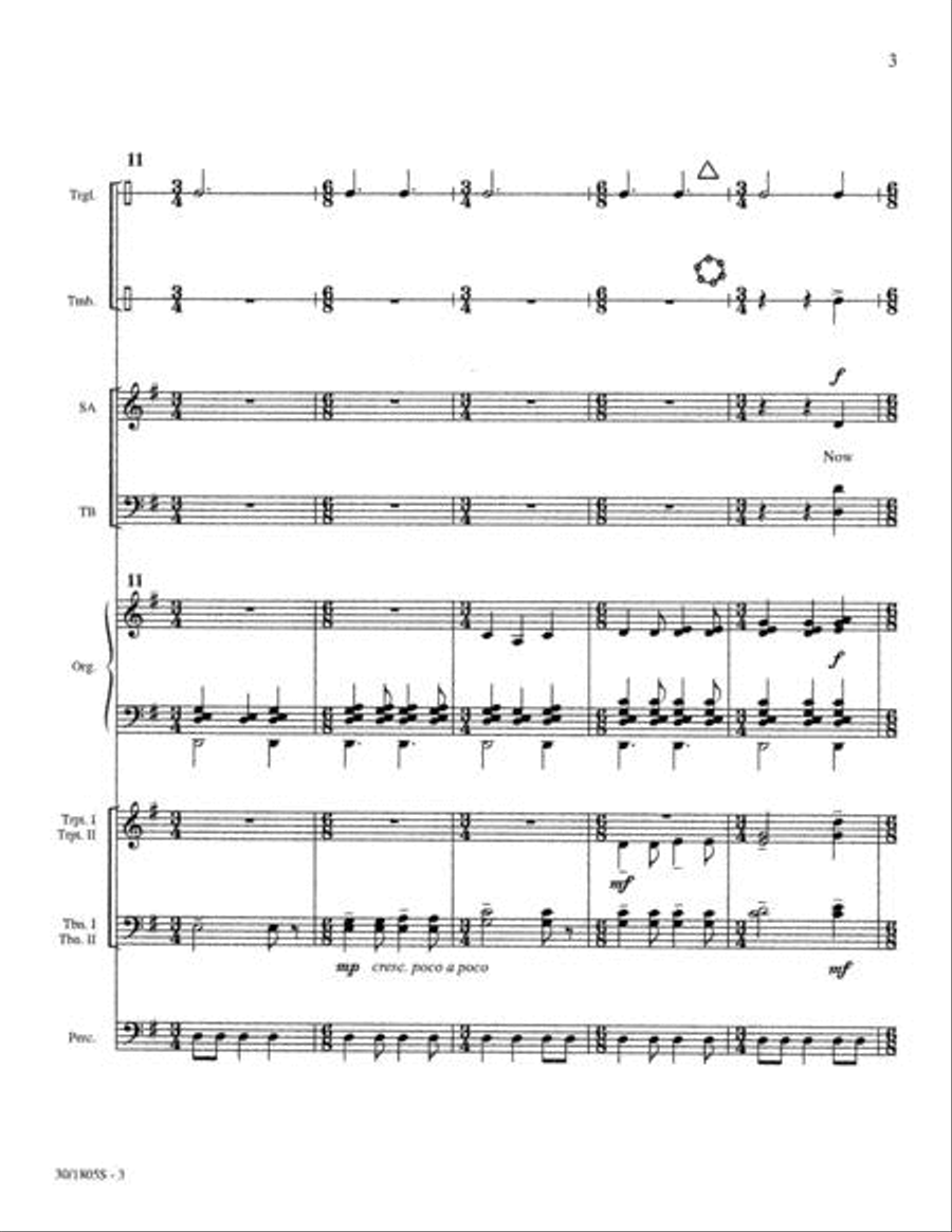 Now Let the Heavens Be Joyful - Brass and Percussion Choir scores gallery preview page 3