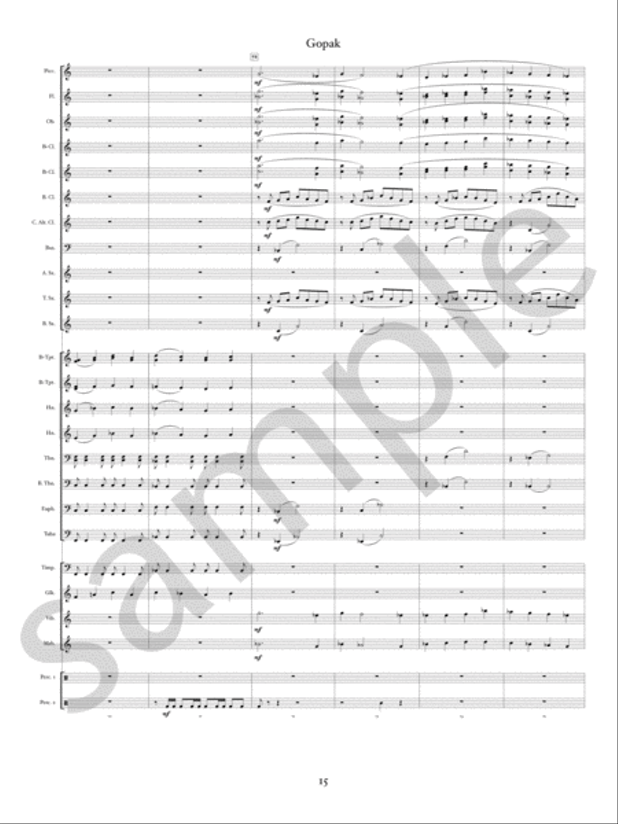 Gopak Concert Band scores gallery preview page 18