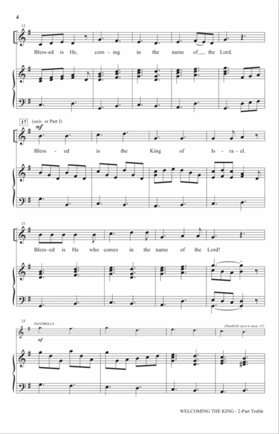 Welcoming The King 2-Part scores gallery preview page 2