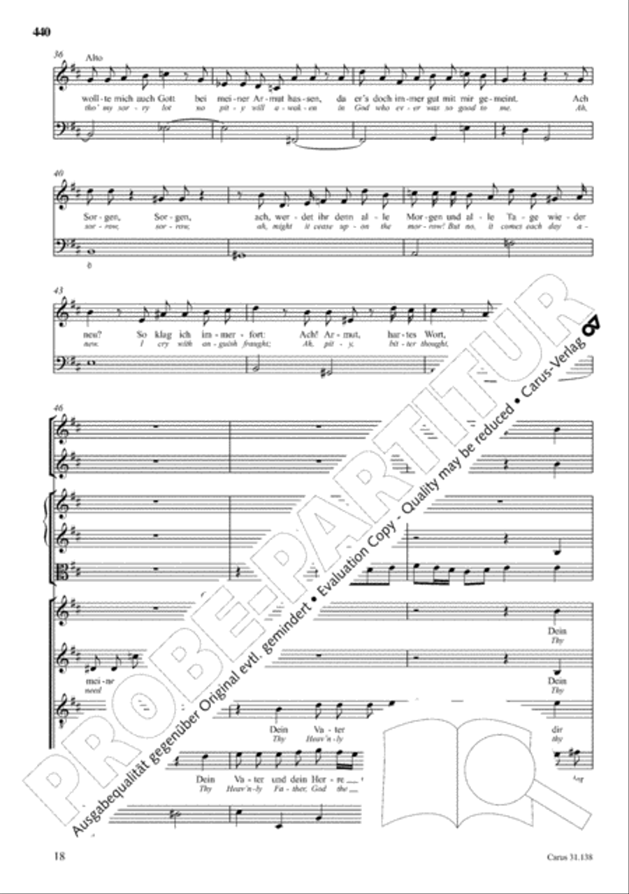 The Complete Sacred Vocal Works (Das geistliche Vokalwerk) Voice scores gallery preview page 441