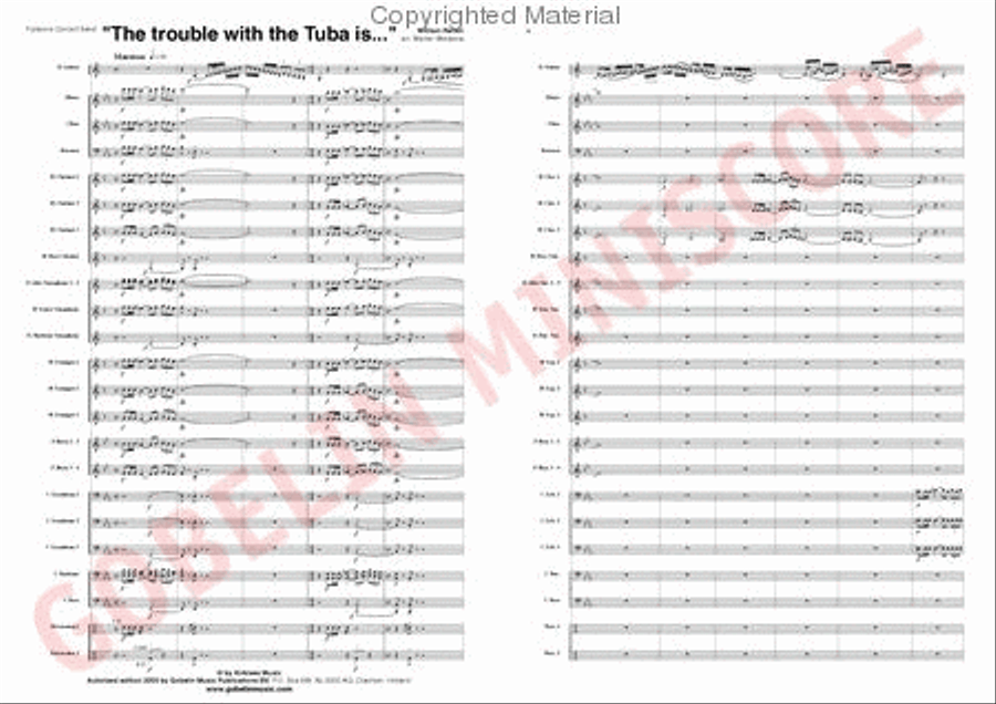 The Trouble with the Tuba is. Concert Band scores gallery preview page 2