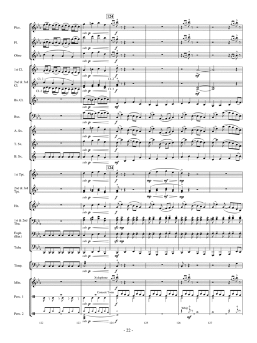 Amid the Great Displace Concert Band scores gallery preview page 21